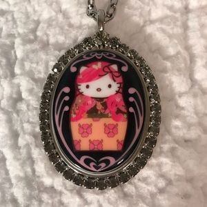 Tarina Tarintino Pink Head Hello Kitty Necklace